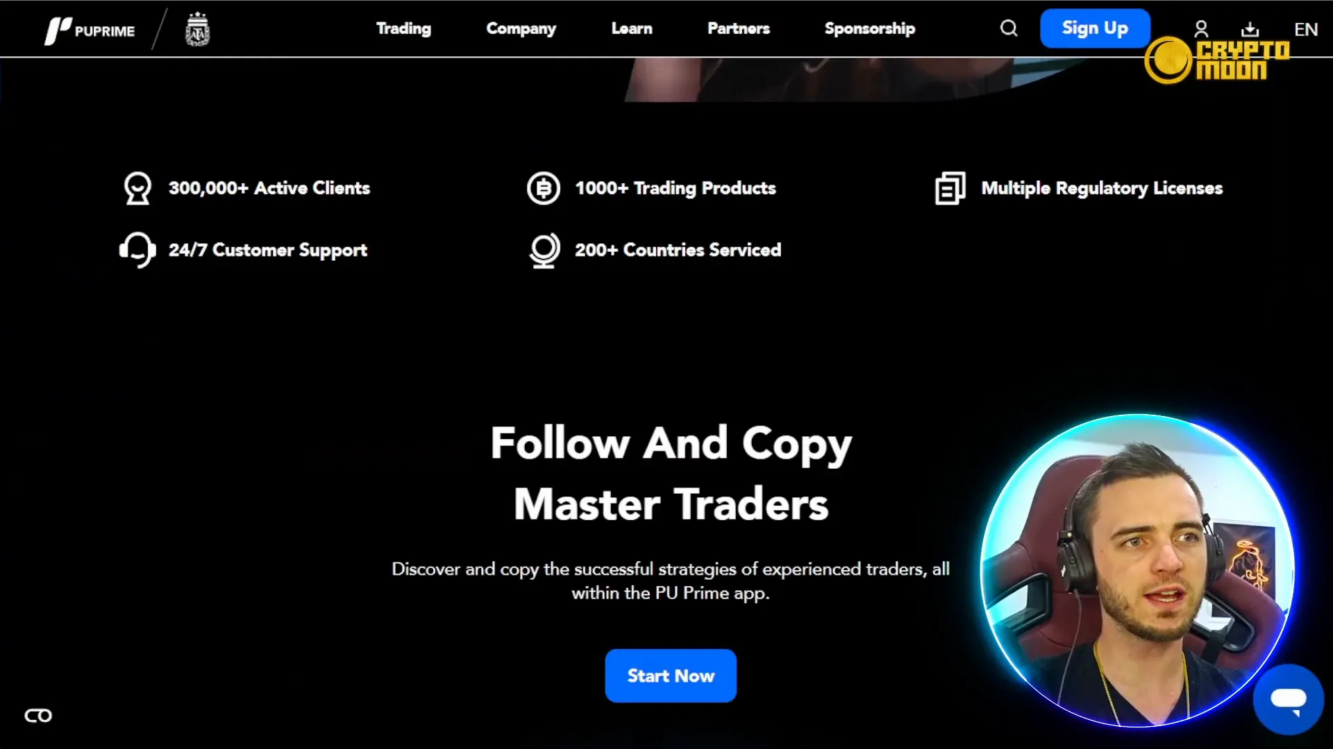 PU Prime modern website homepage