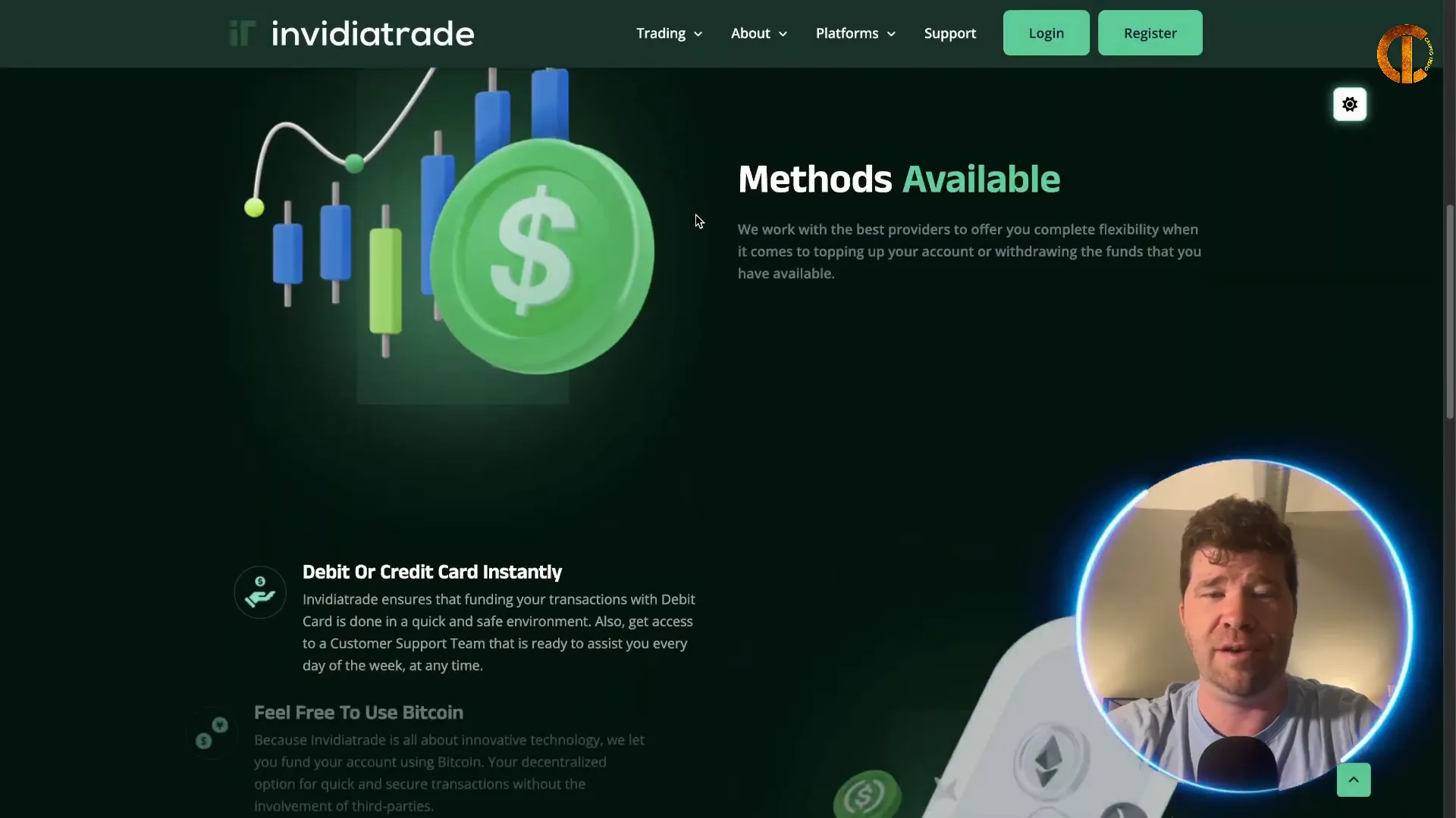 Deposit and withdrawal methods overview