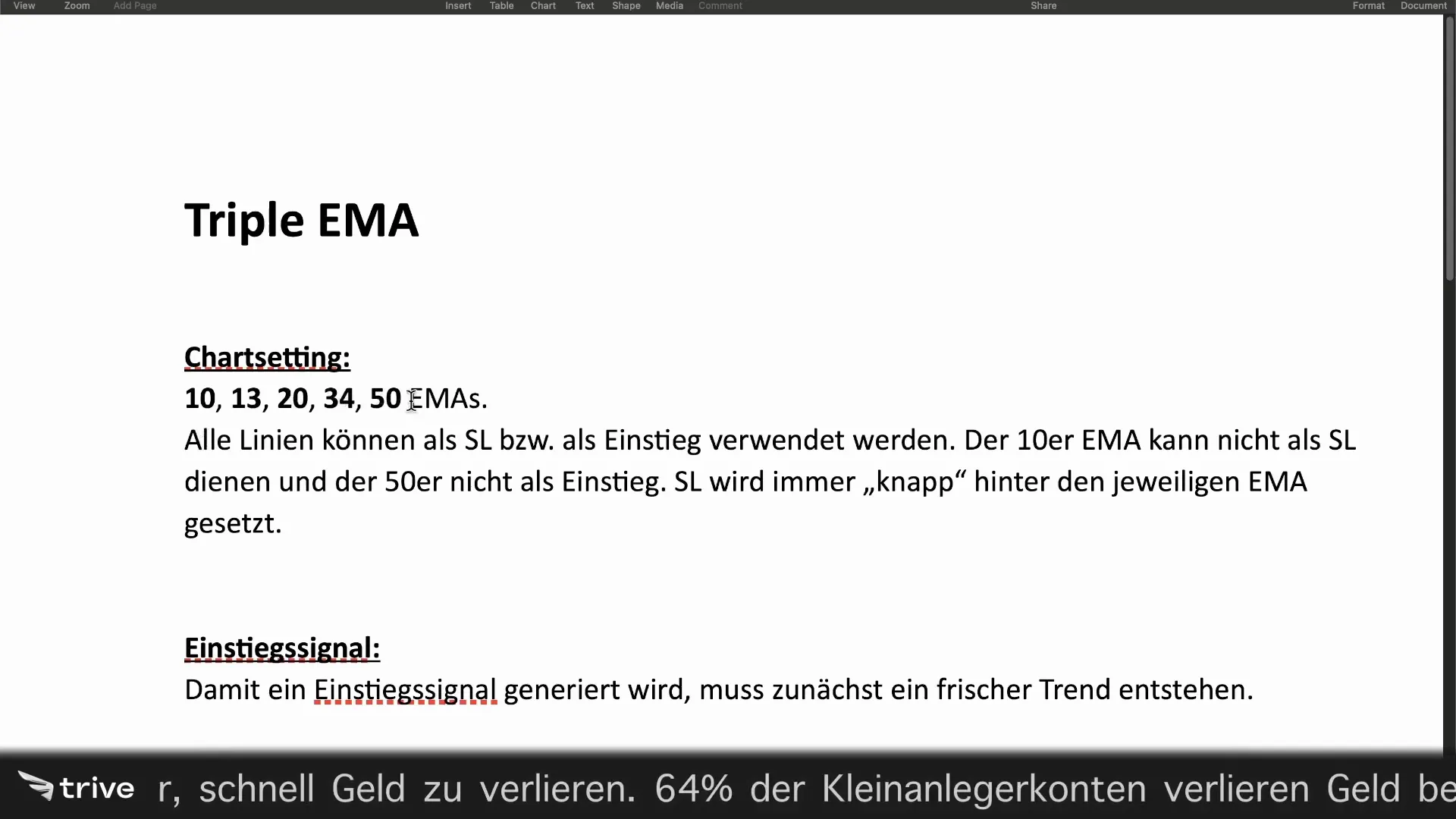 Die Verwendung von verschiedenen EMAs im Trading