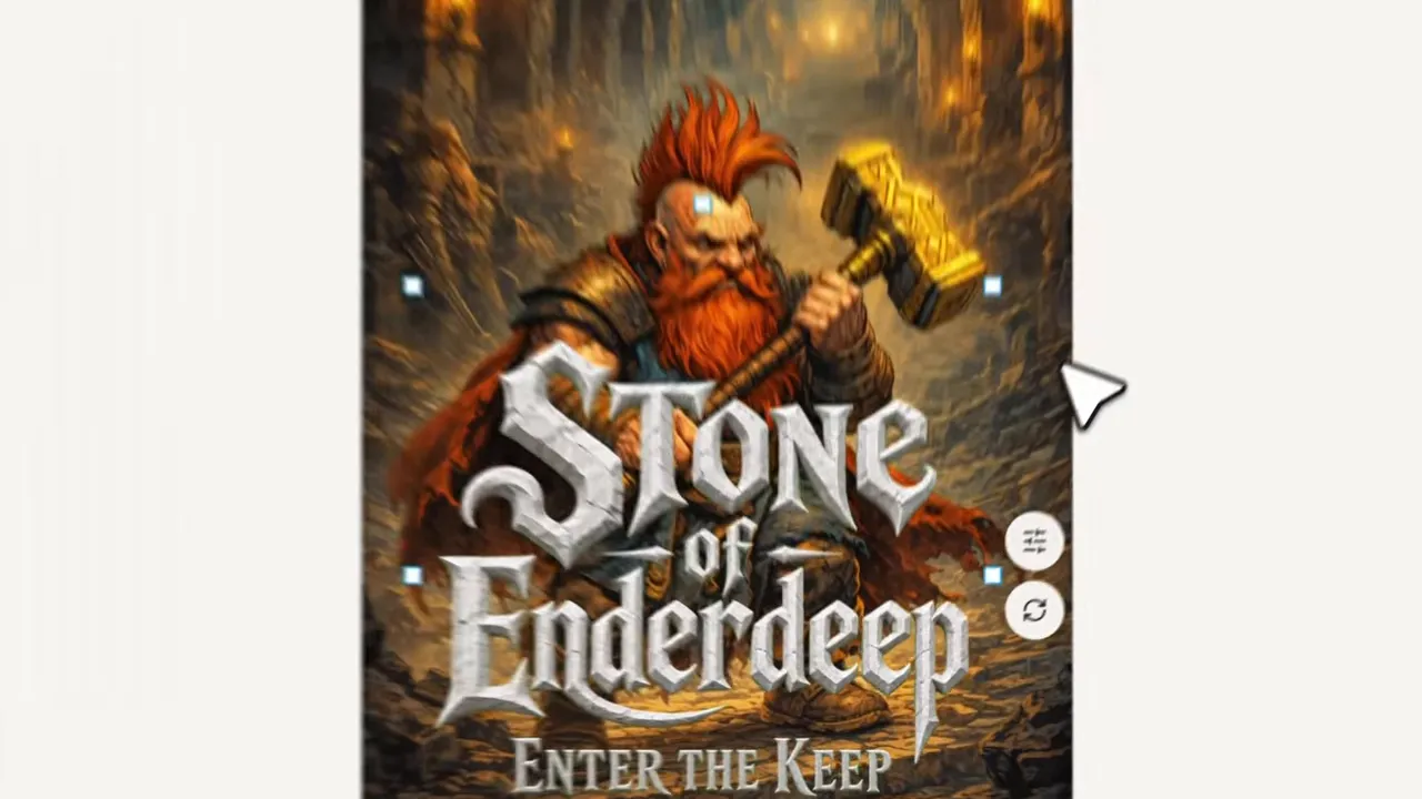 Ebook cover with large stylized title Stone of Enderdeep and subtitle Enter the Keep over a dwarf fantasy illustration