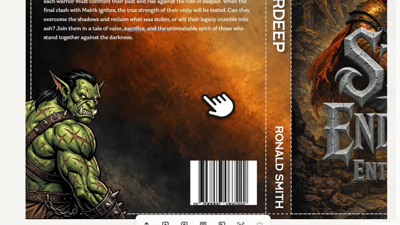 Back cover layout with a black and white ISBN barcode placed near the lower right corner
