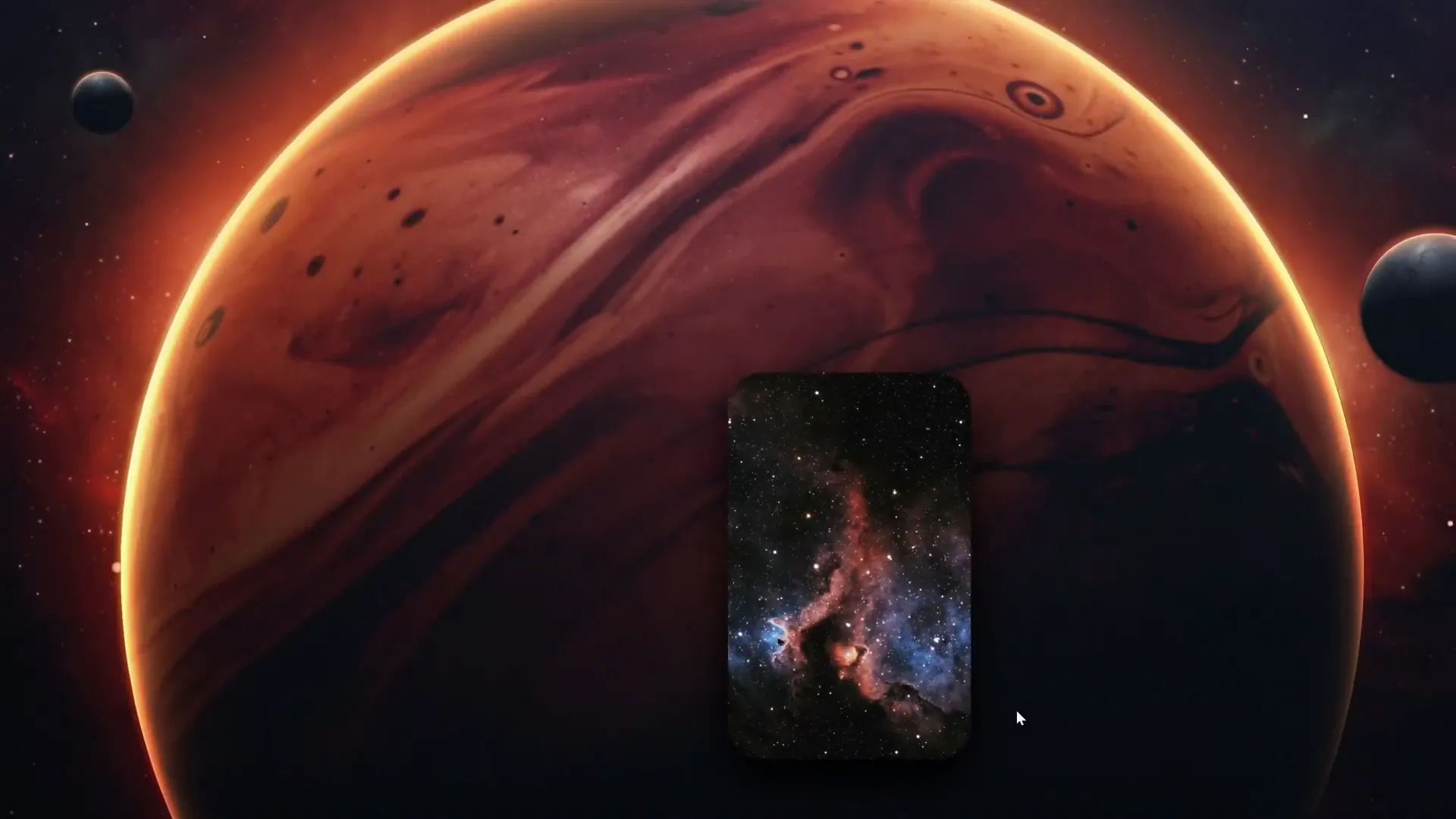 Background photo darkened for cinematic effect