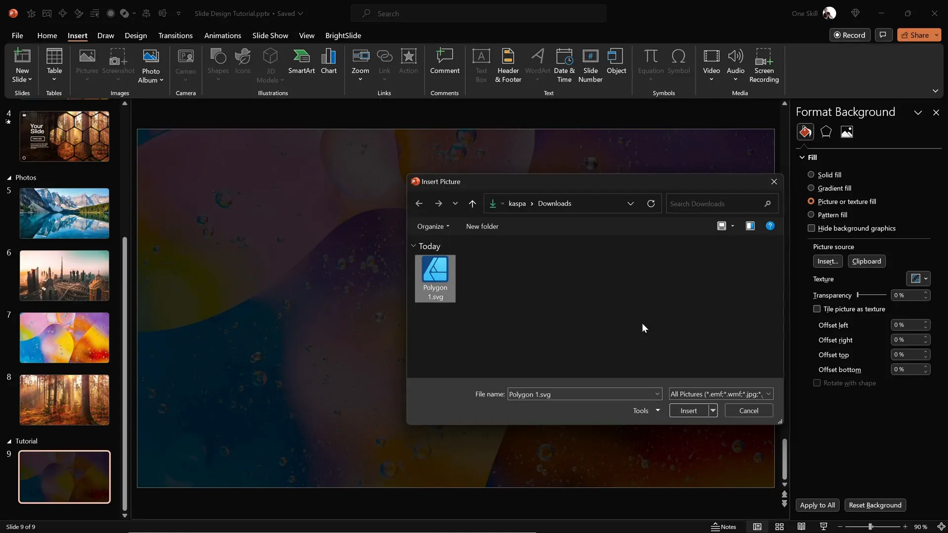 Importing and converting SVG rounded hexagon in PowerPoint