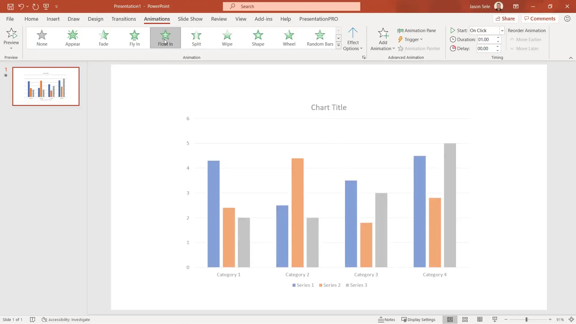 Animating a chart by series in PowerPoint