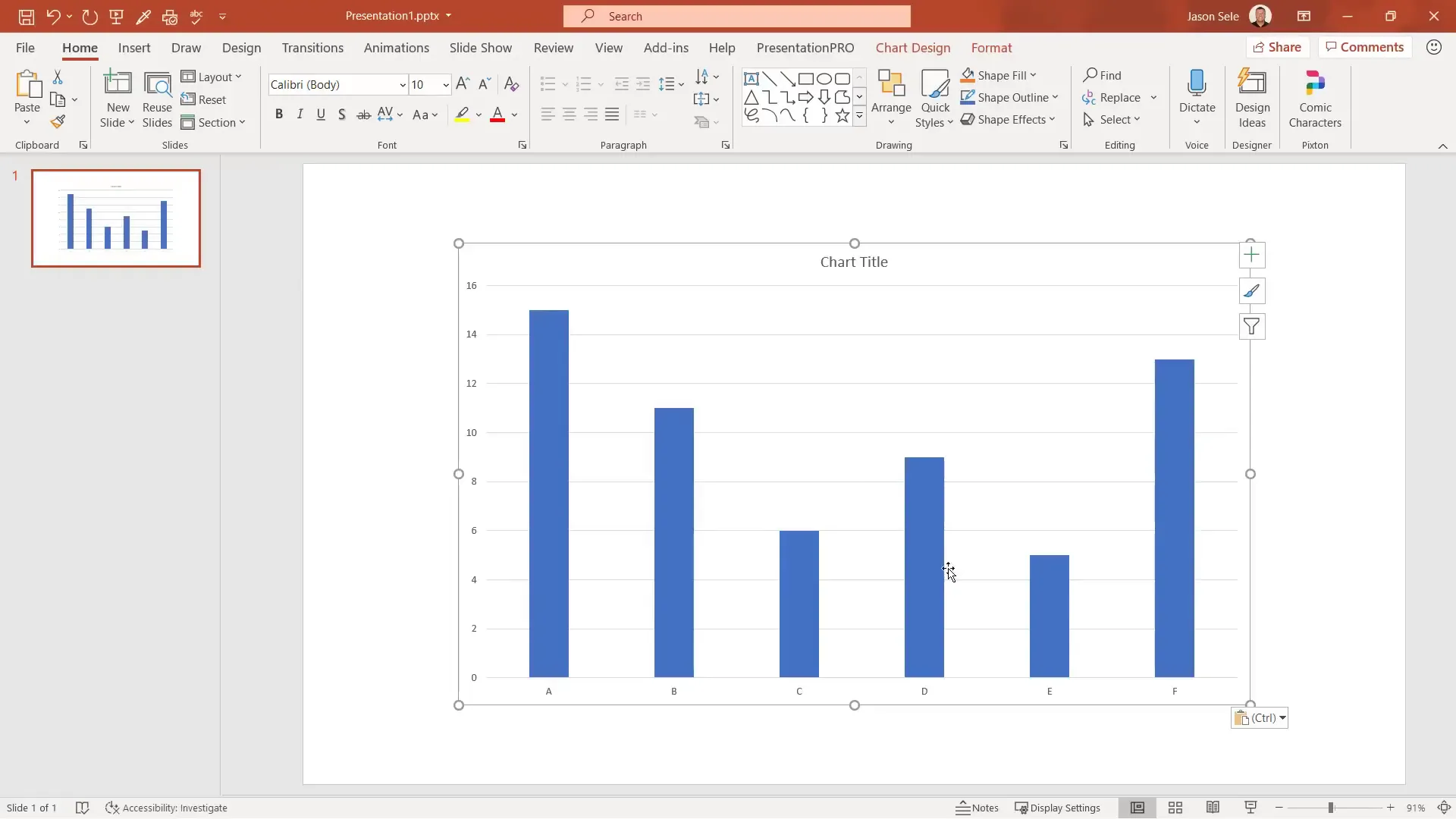 Pasting and linking Excel chart in PowerPoint