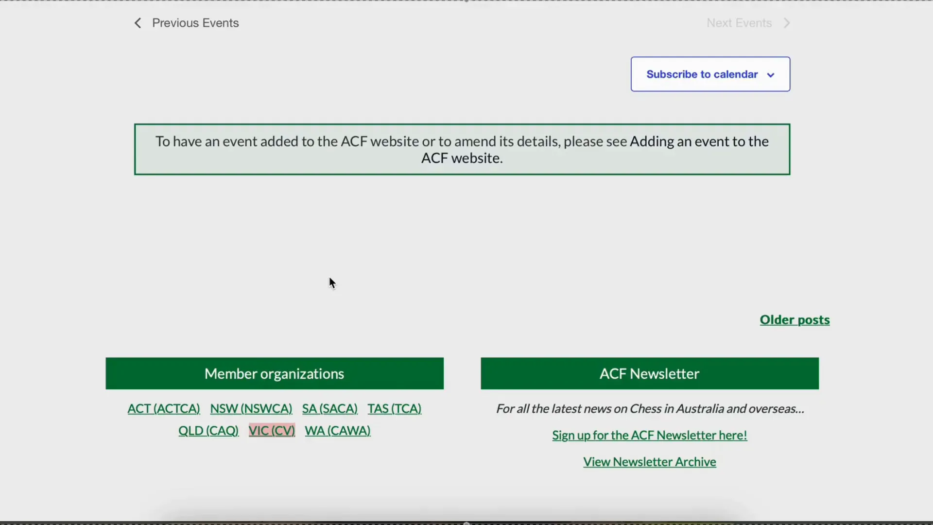 Registration form for a tournament