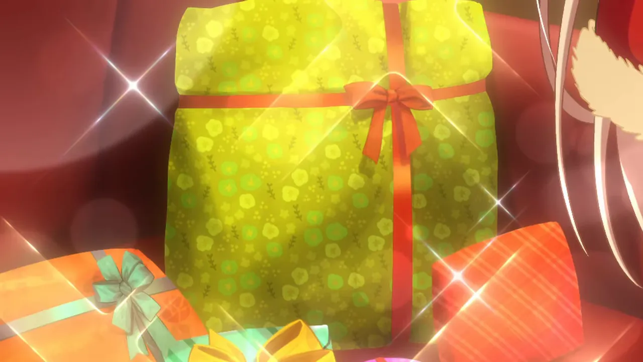 リボンで飾られた複数のクリスマスプレゼントのクローズアップ