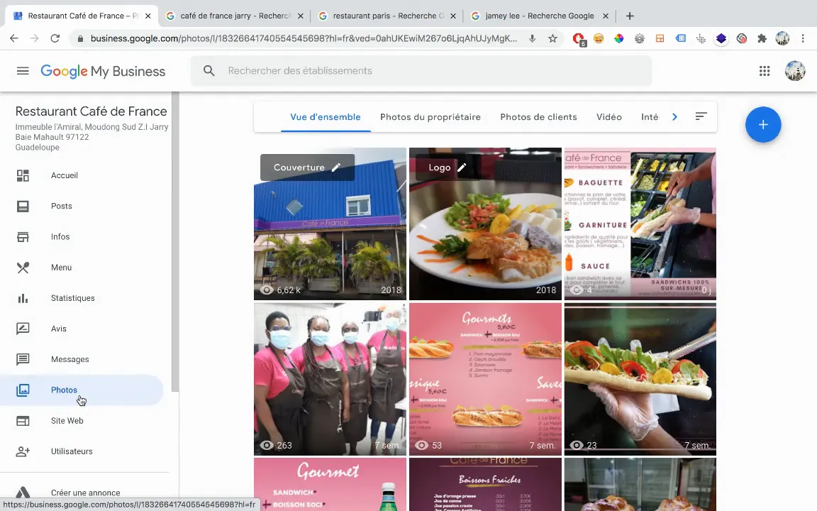 Photos extérieures, intérieures, équipe et produits