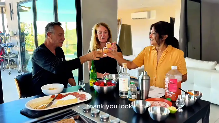 Preparing the Smoky Paloma with mezcal and grapefruit soda