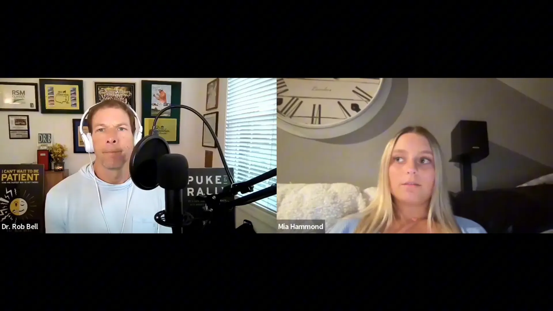 Mia Hammond reflecting after a round, processing a difficult moment