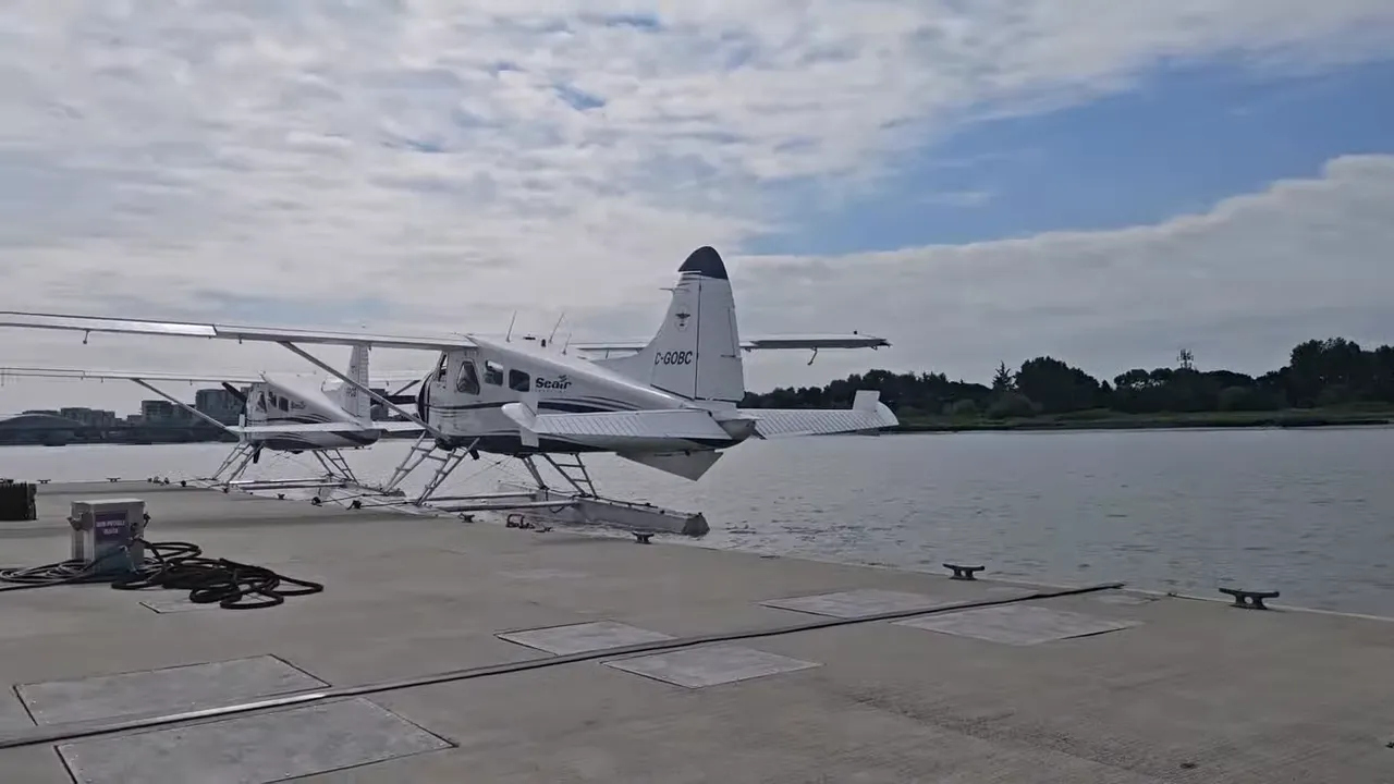 Off grid life - small plane parked on the tarmac with airport ground area visible