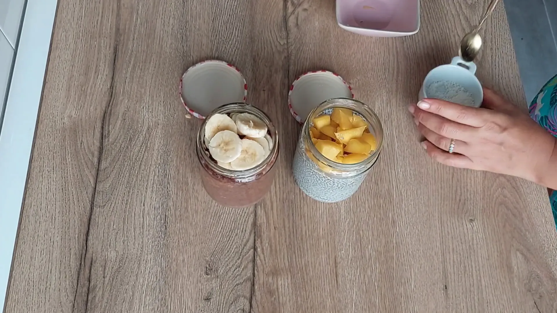 Snack de coco y mango