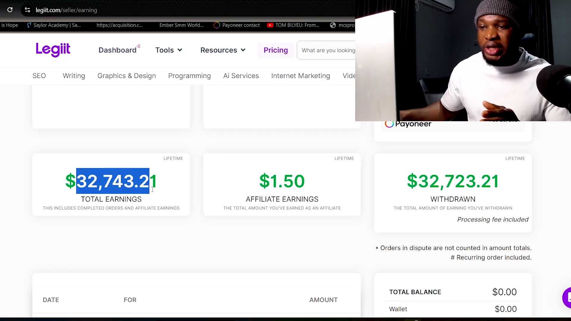 Earnings on Legit.com