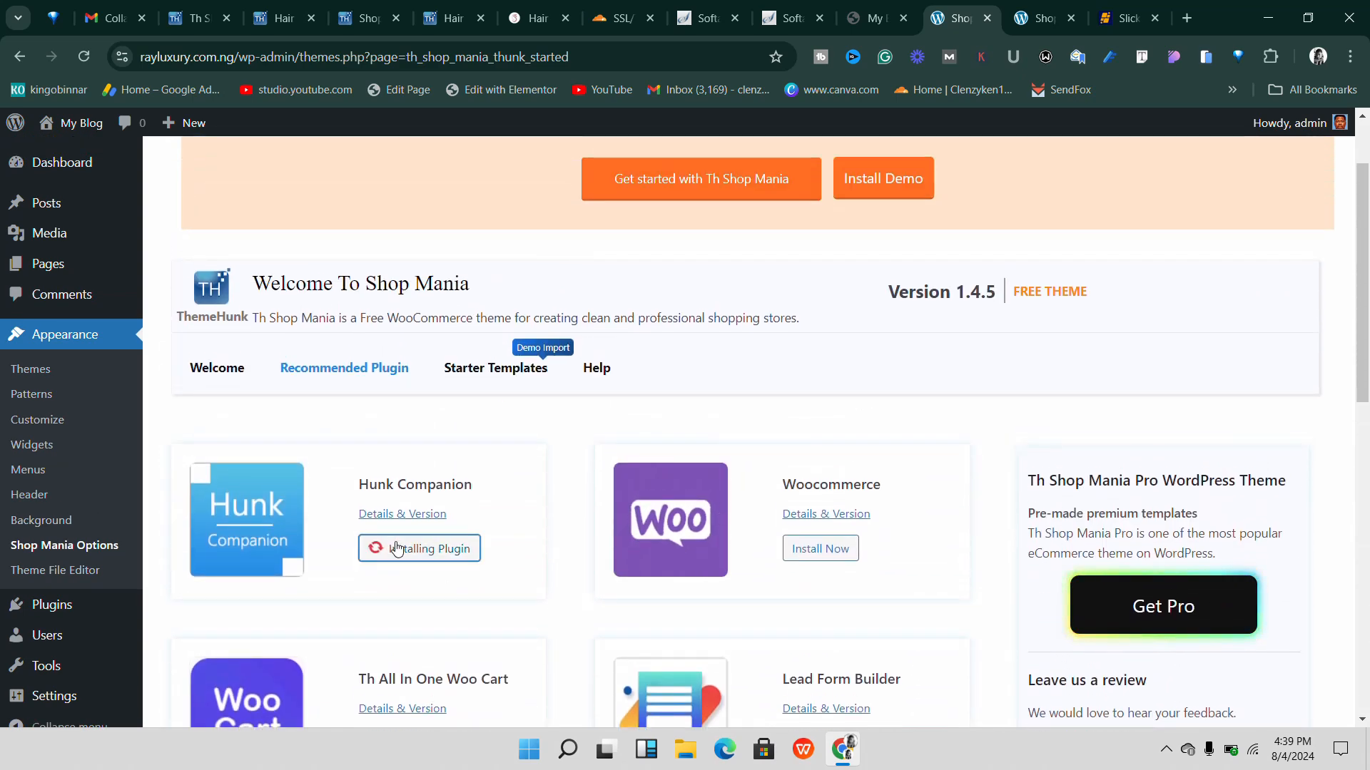 Installing Recommended Plugins