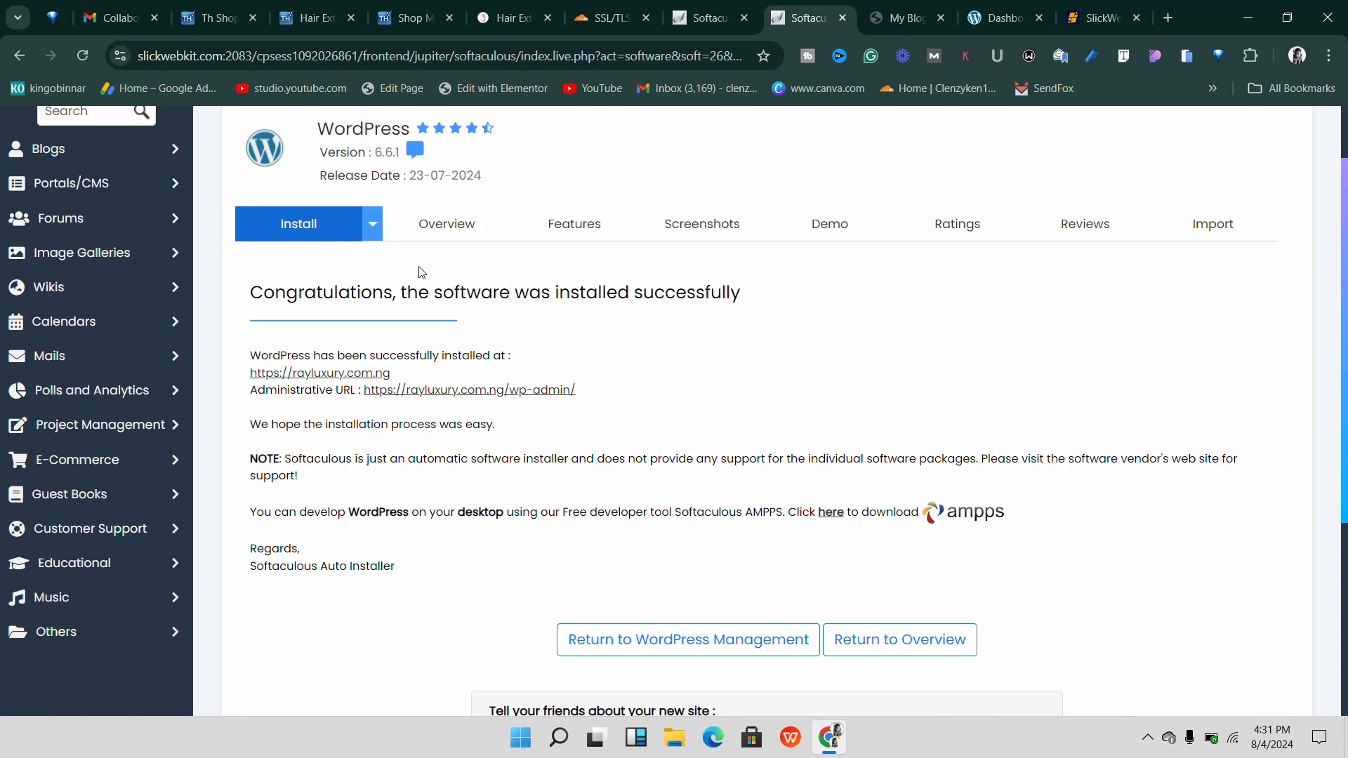 WordPress Installation