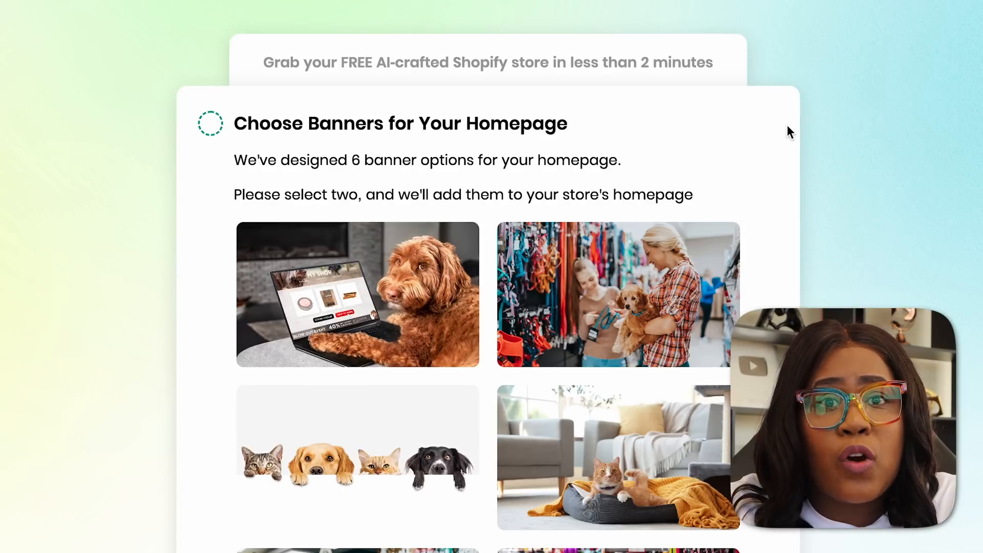 Choosing a store banner