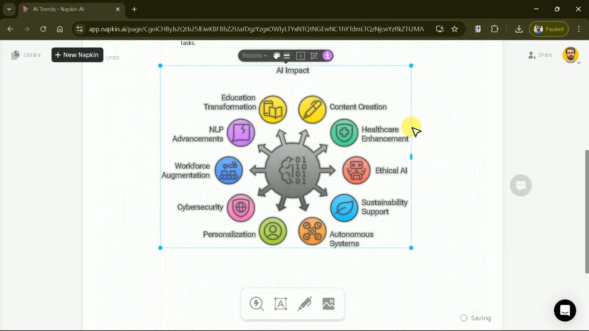 اختيار تصميم في Napkin AI