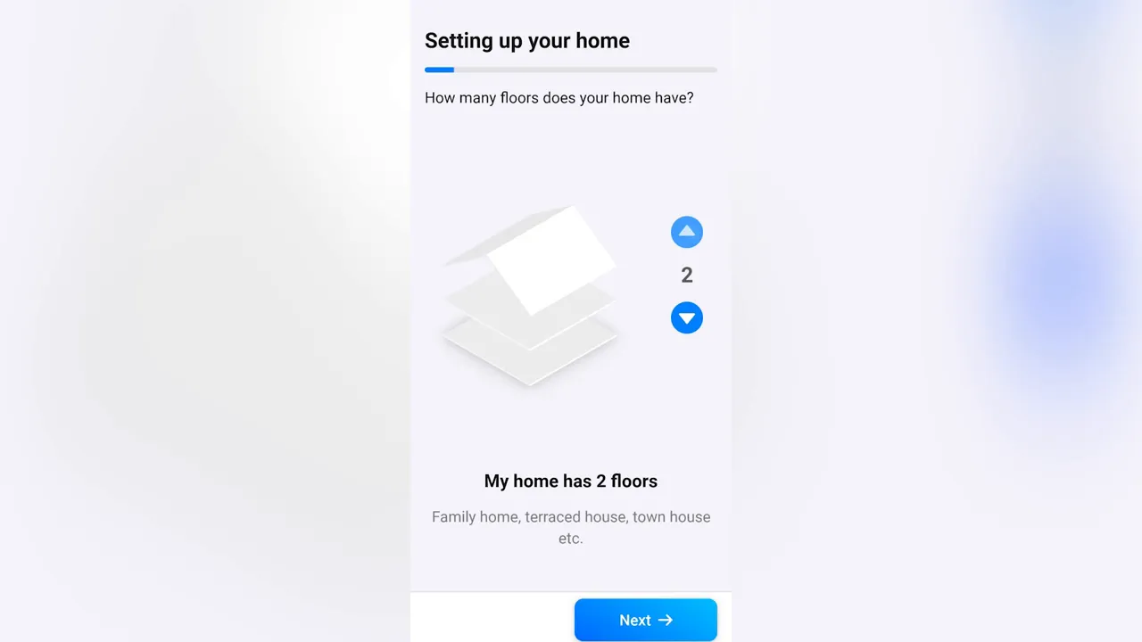 Setting up floors and rooms in the Homey app