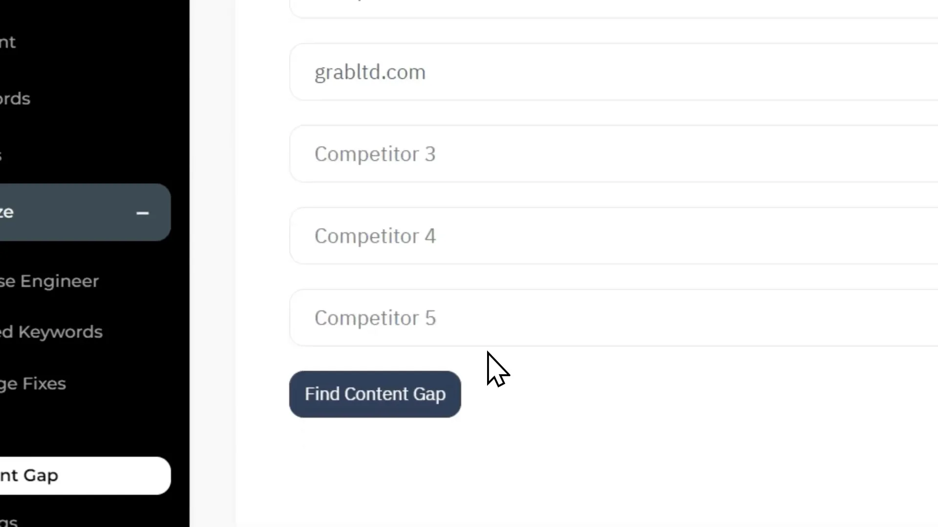 Competitor analysis tool overview