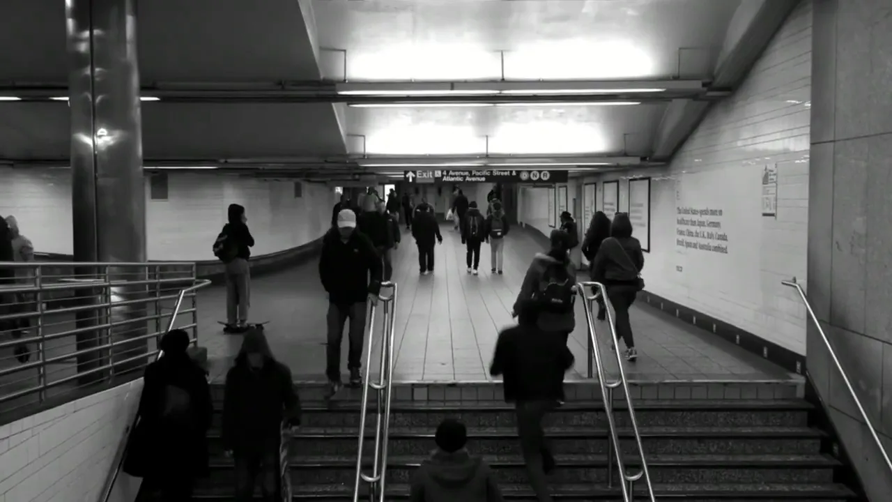 Persona subiendo escaleras