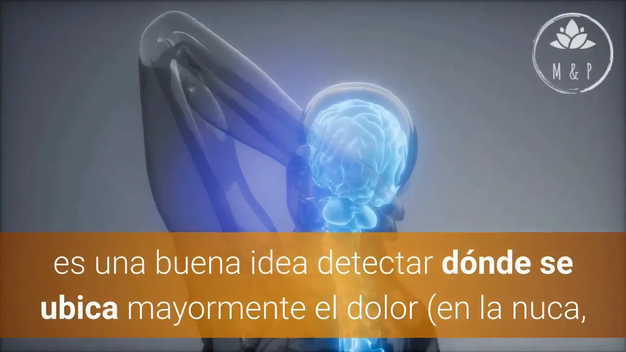 Mapa de ubicación del dolor de cabeza en la cabeza