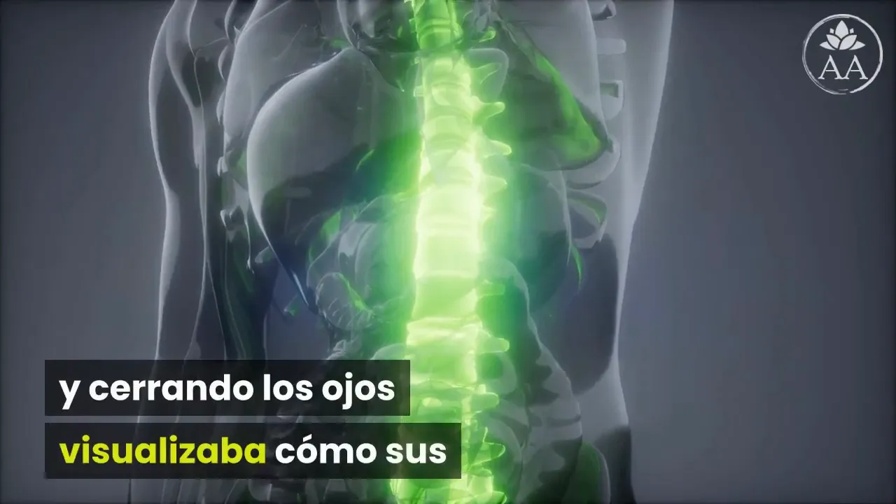 Joe Dispenza visualizando la sanación de sus vértebras