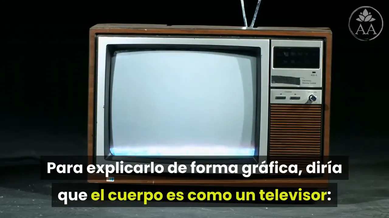 Analogía del televisor para explicar la transmisión y cuerpos