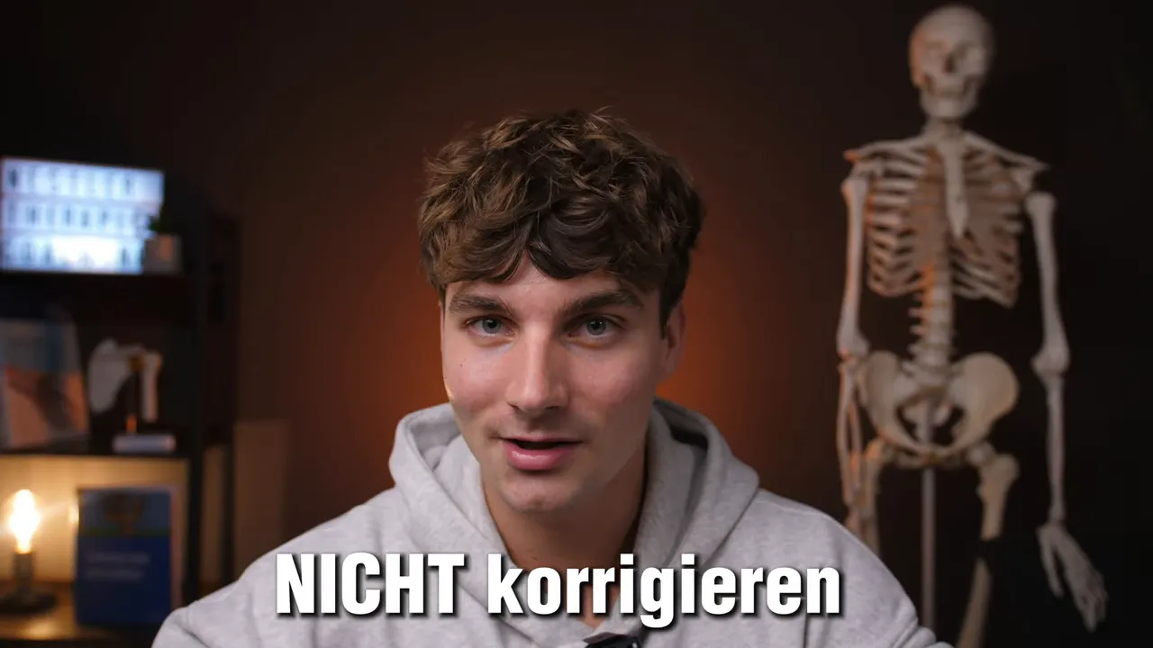 Person erklärt, warum man ein Hohlkreuz nicht automatisch korrigieren muss