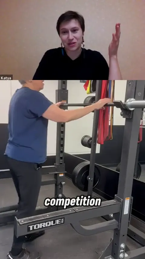 Pat preparing for her first powerlifting competition