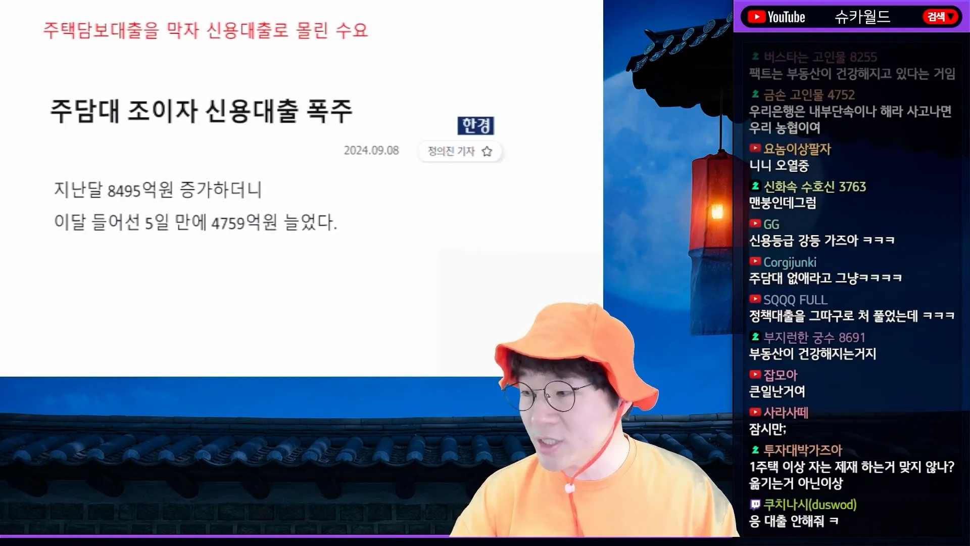 신용대출 급증에 대한 데이터