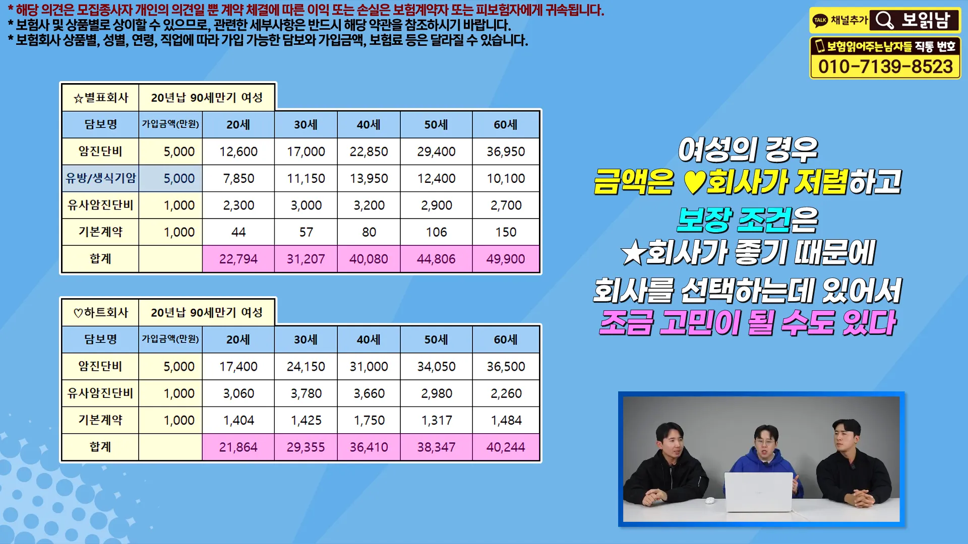 보험 가입 시 유의사항