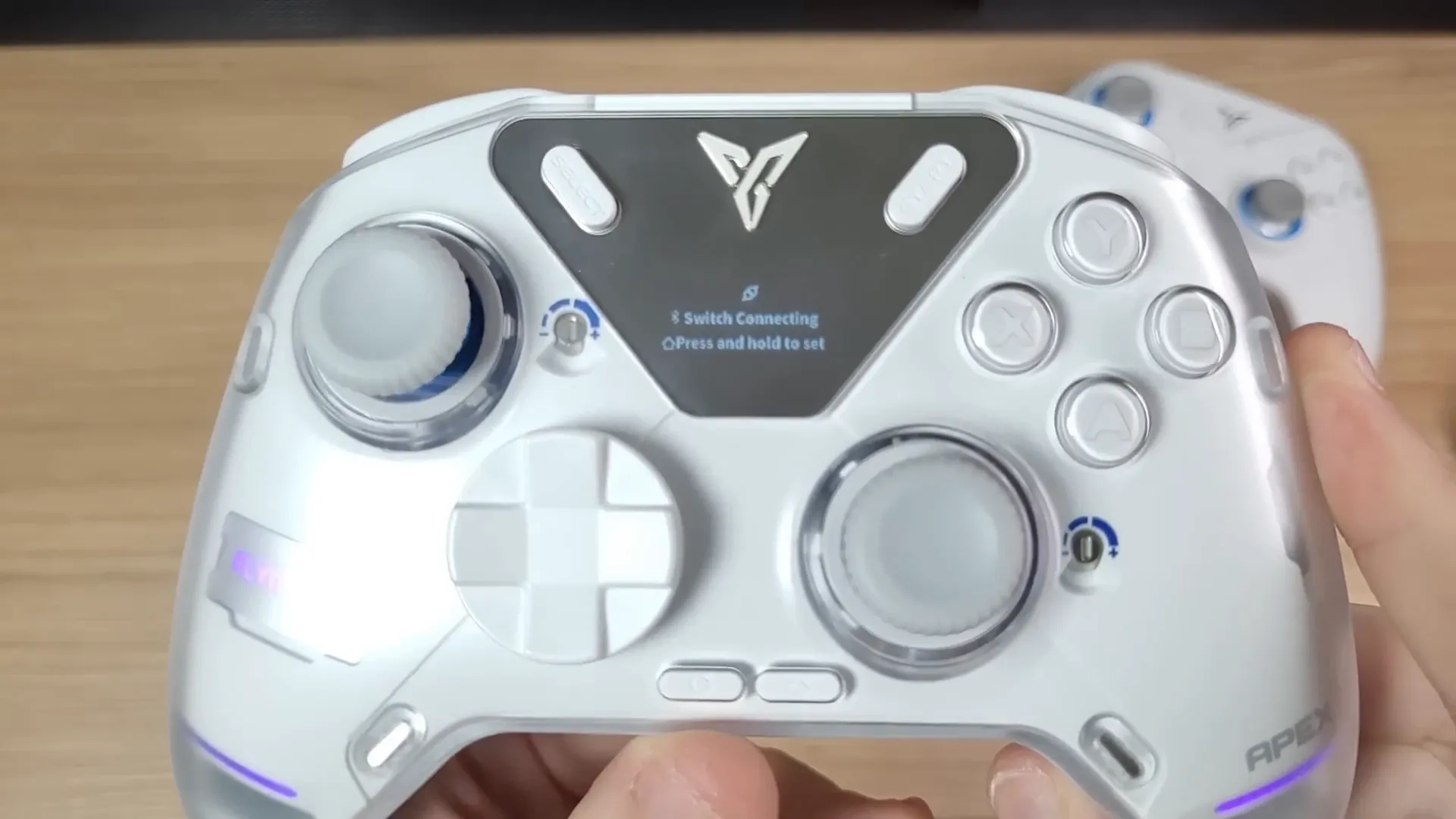 Flydigi Apex 4 hidden mirror-like screen interface