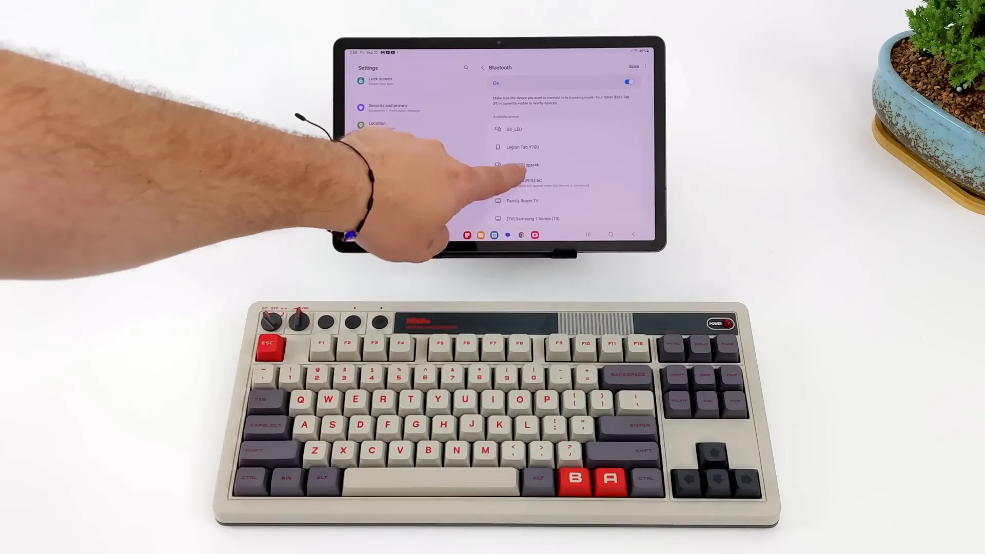 Pairing the keyboard with a device