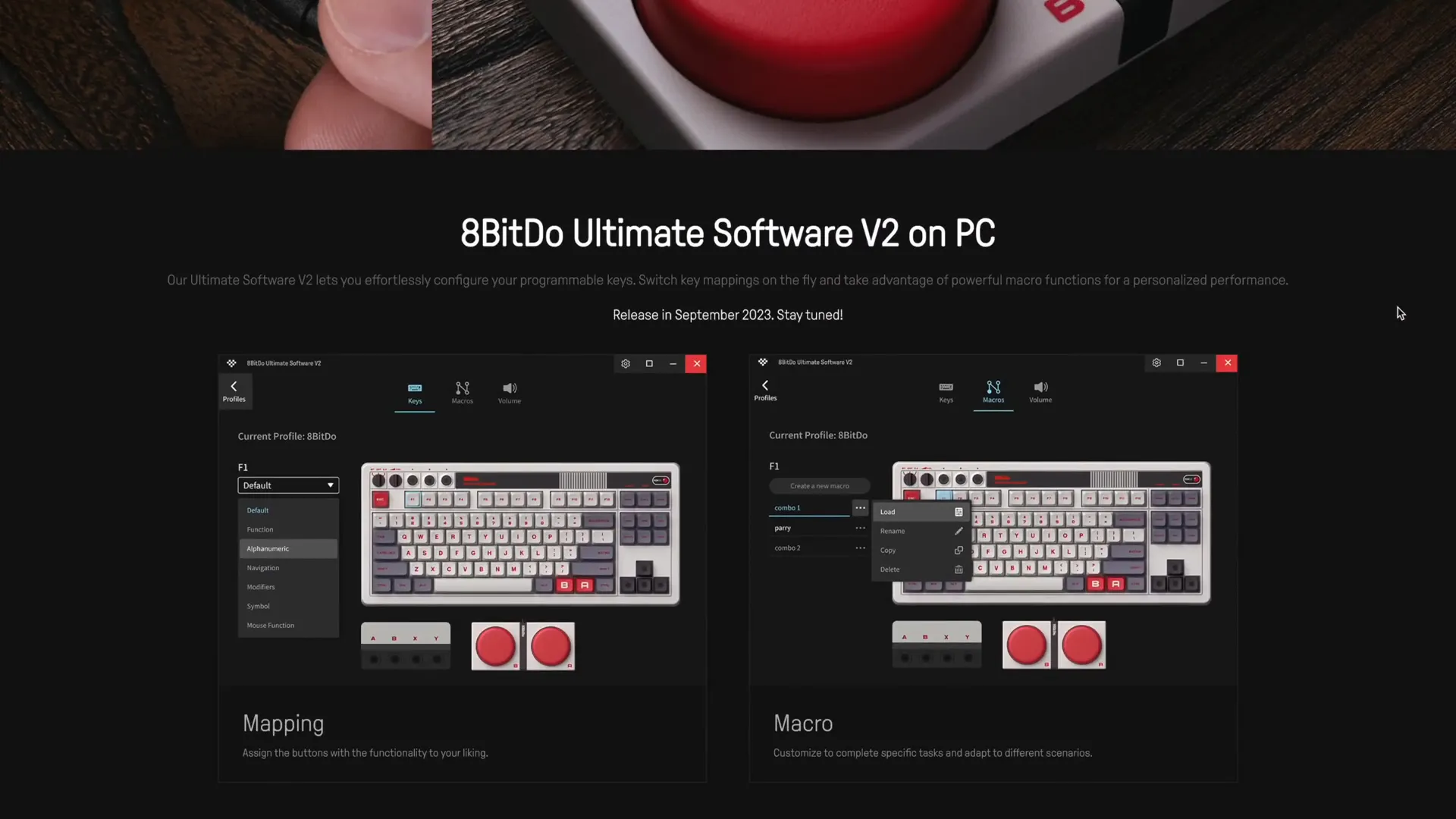 Ultimate Software interface on the keyboard