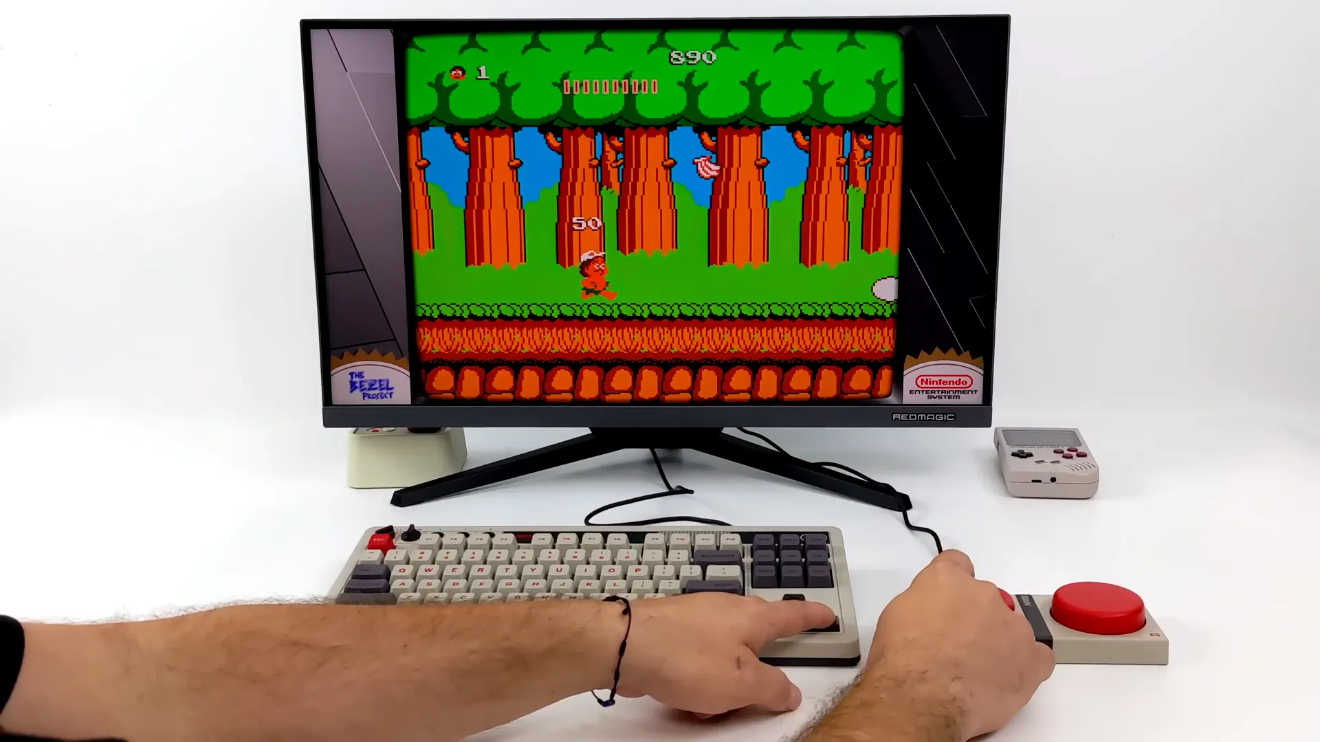 Playing Adventure Island on the keyboard