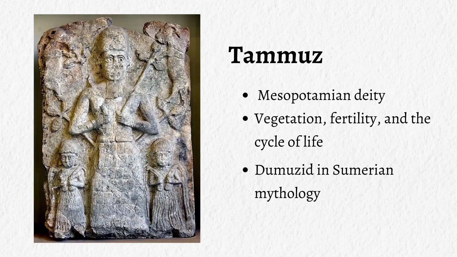 Mesopotamian deity symbol associated with life and death