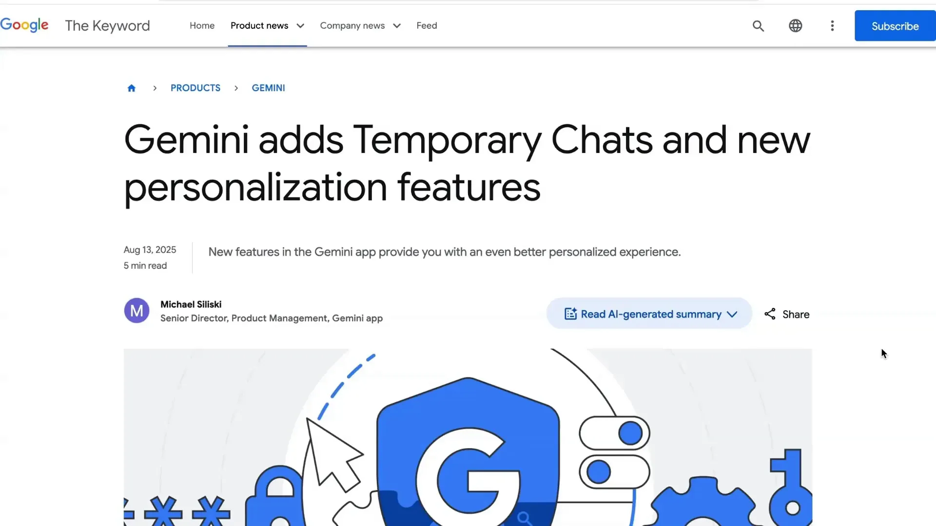 Google Gemini automatic memory rollout