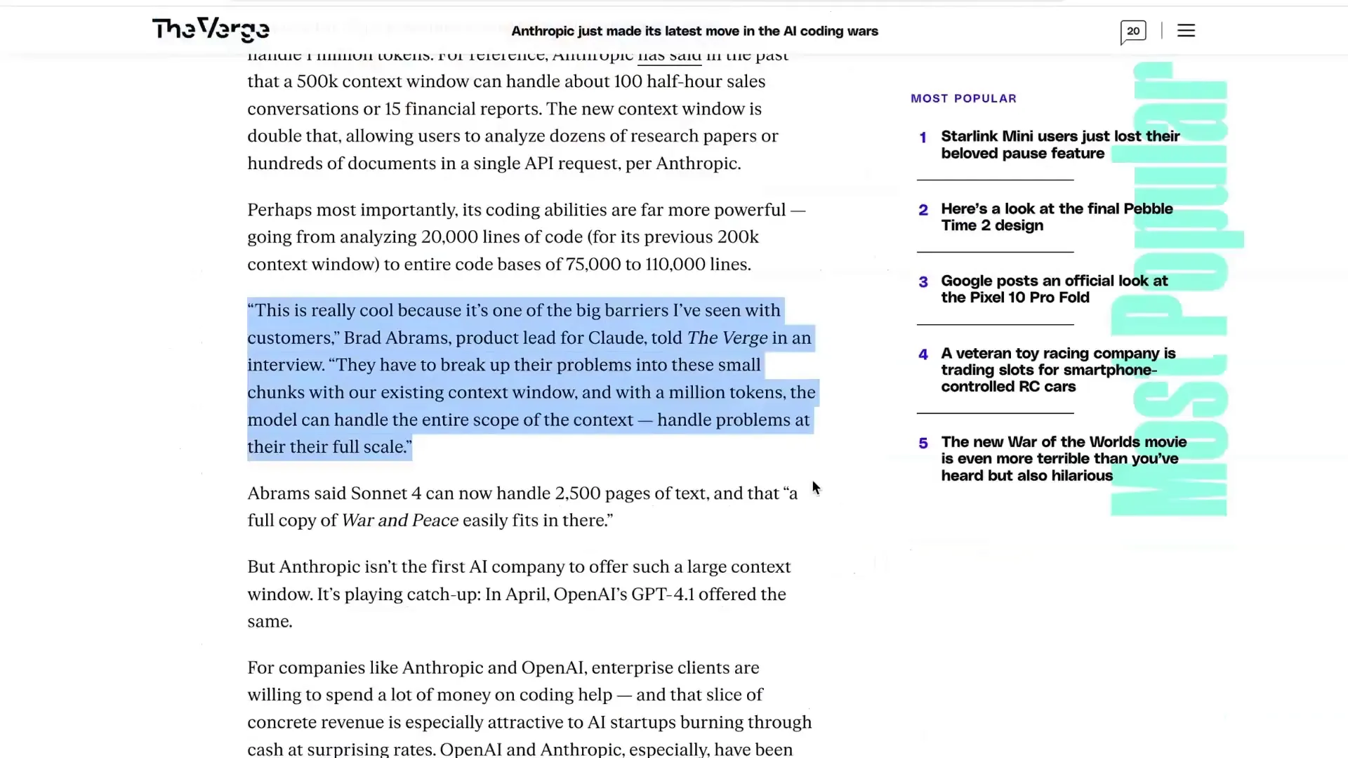 Brad Abrams quote on scale and context