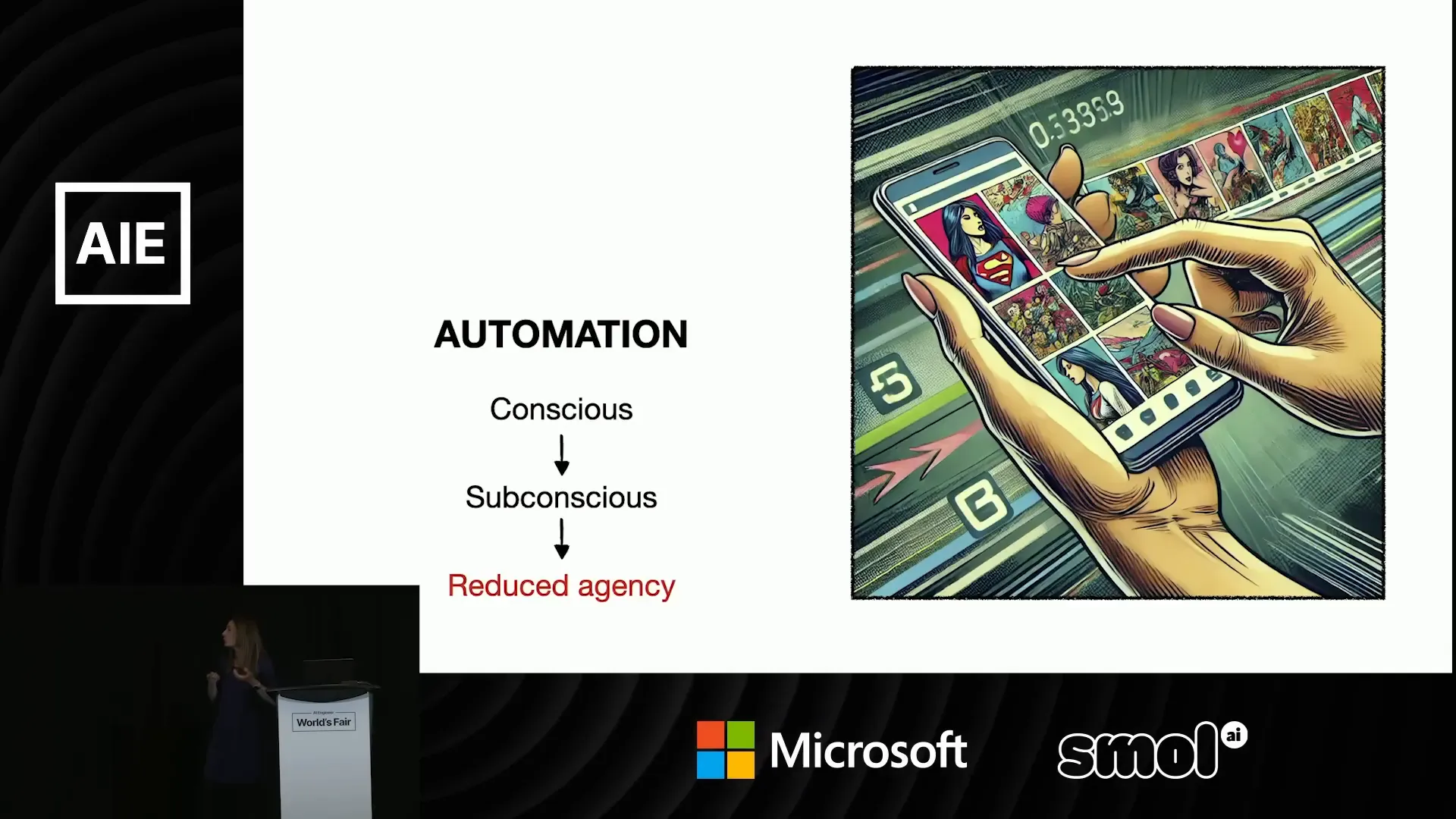 Illustration of automation freeing up human attention for complex tasks
