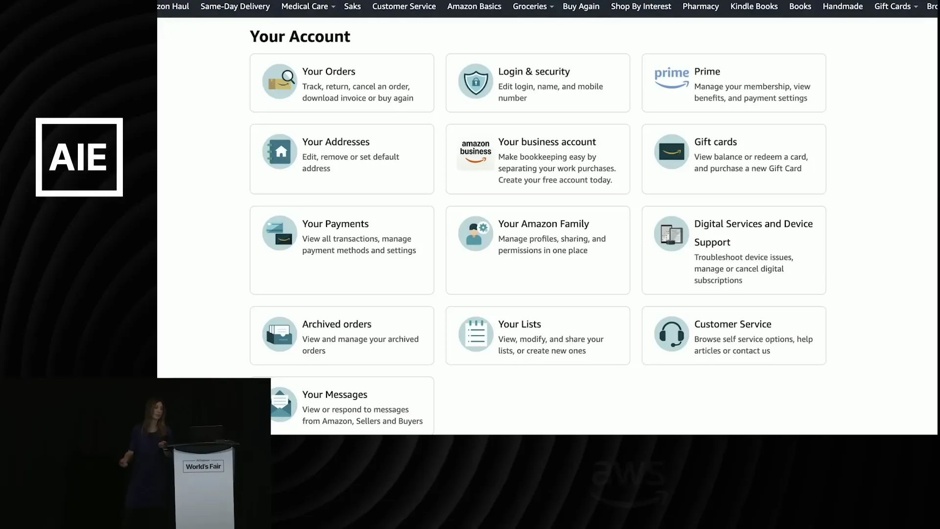 Amazon website icons illustrating the challenge of UI interpretation for AI agents