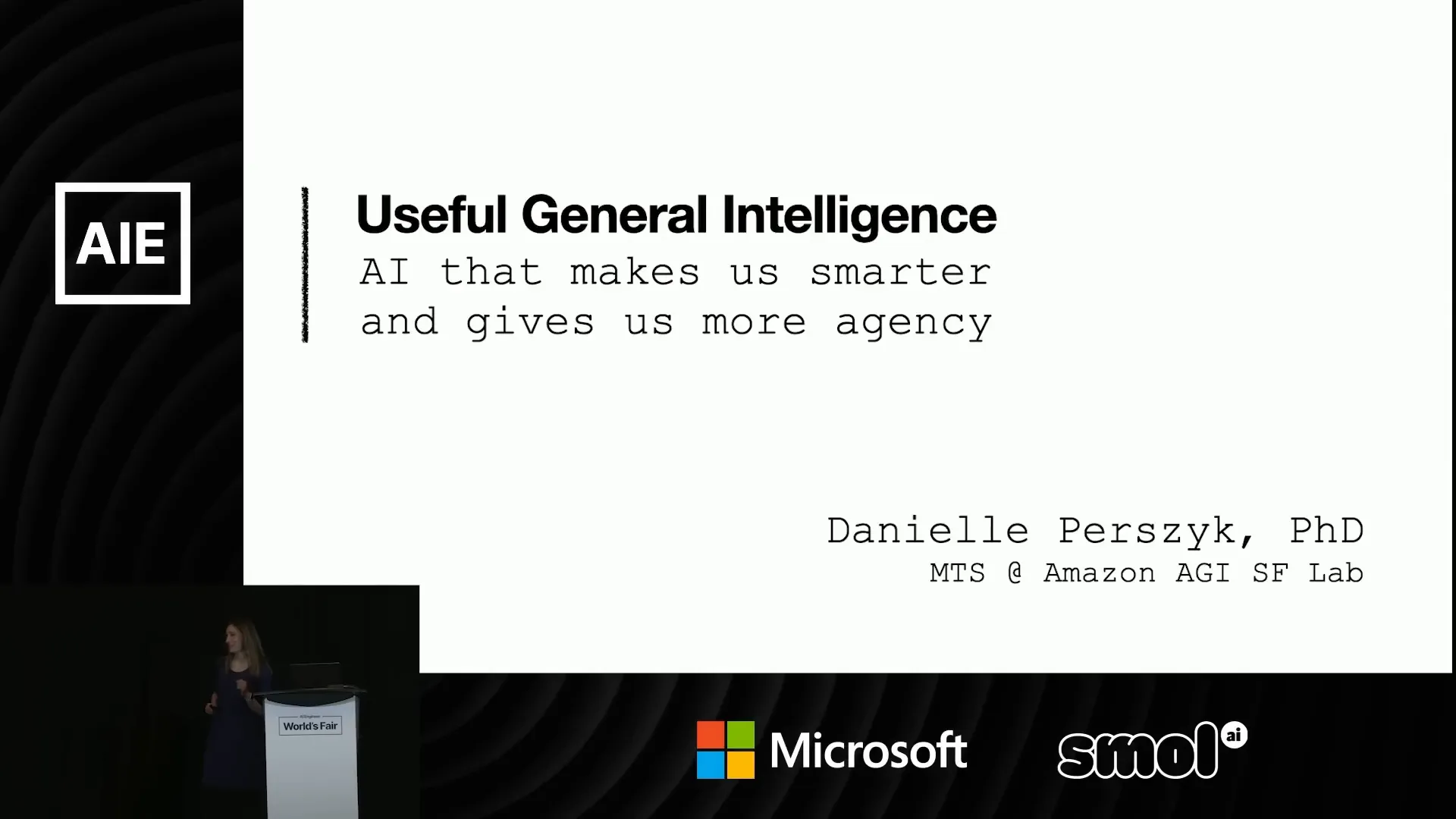 Danielle Perszyk introducing the concept of co-evolution with AI agents