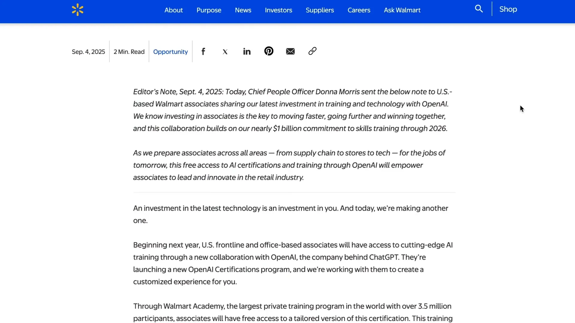 Logos of partner organizations including Walmart
