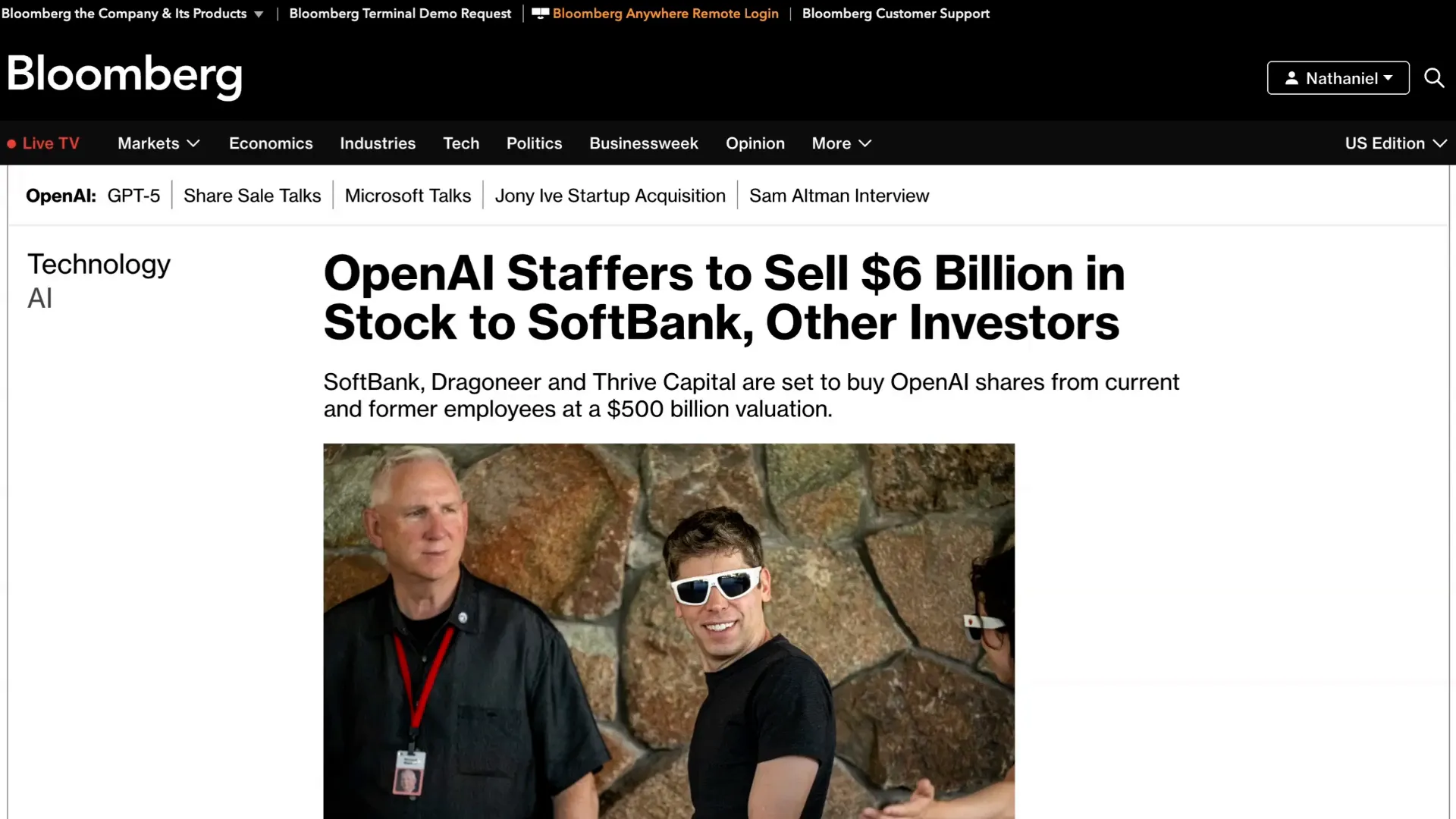 OpenAI valuation and investor logos representing secondary sale