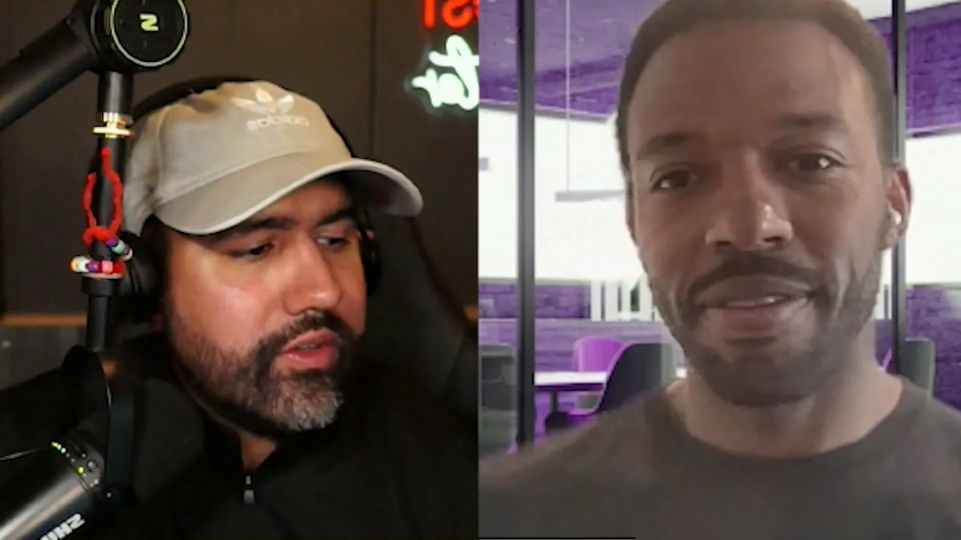 Joel Lalgee and Marcus Sawyerr discussing AI in recruiting