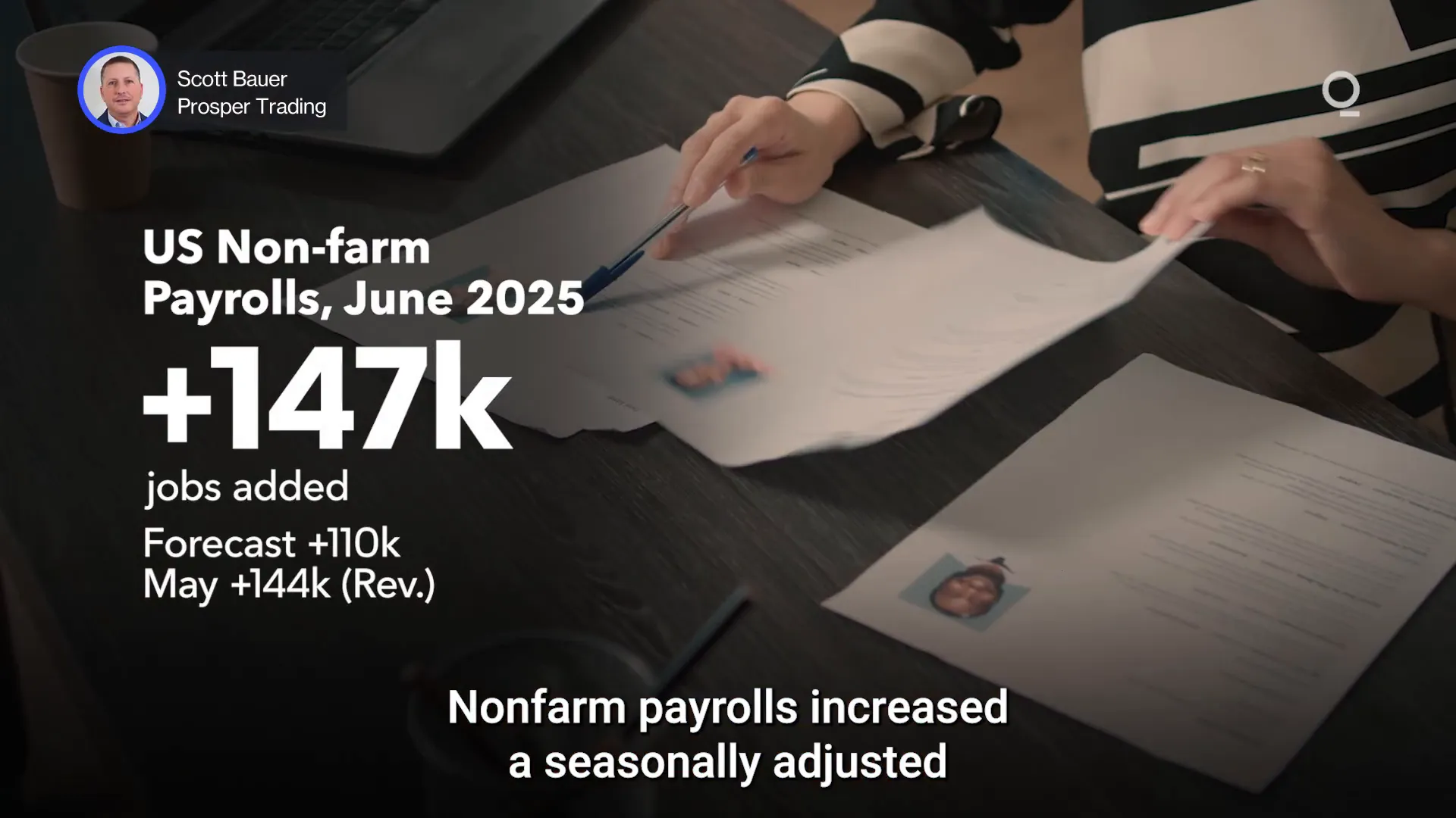Chart illustrating nonfarm payroll increase in June