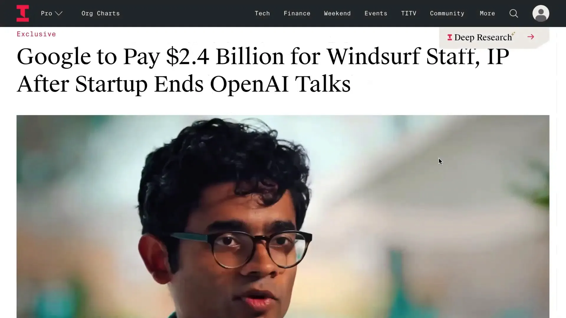 Google's acquihire deal structure for Windsurf
