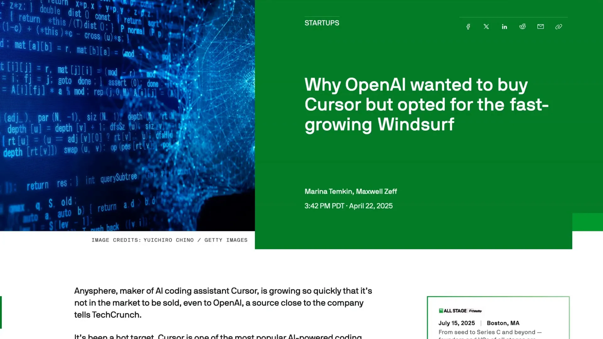 OpenAI's competition in AI coding market