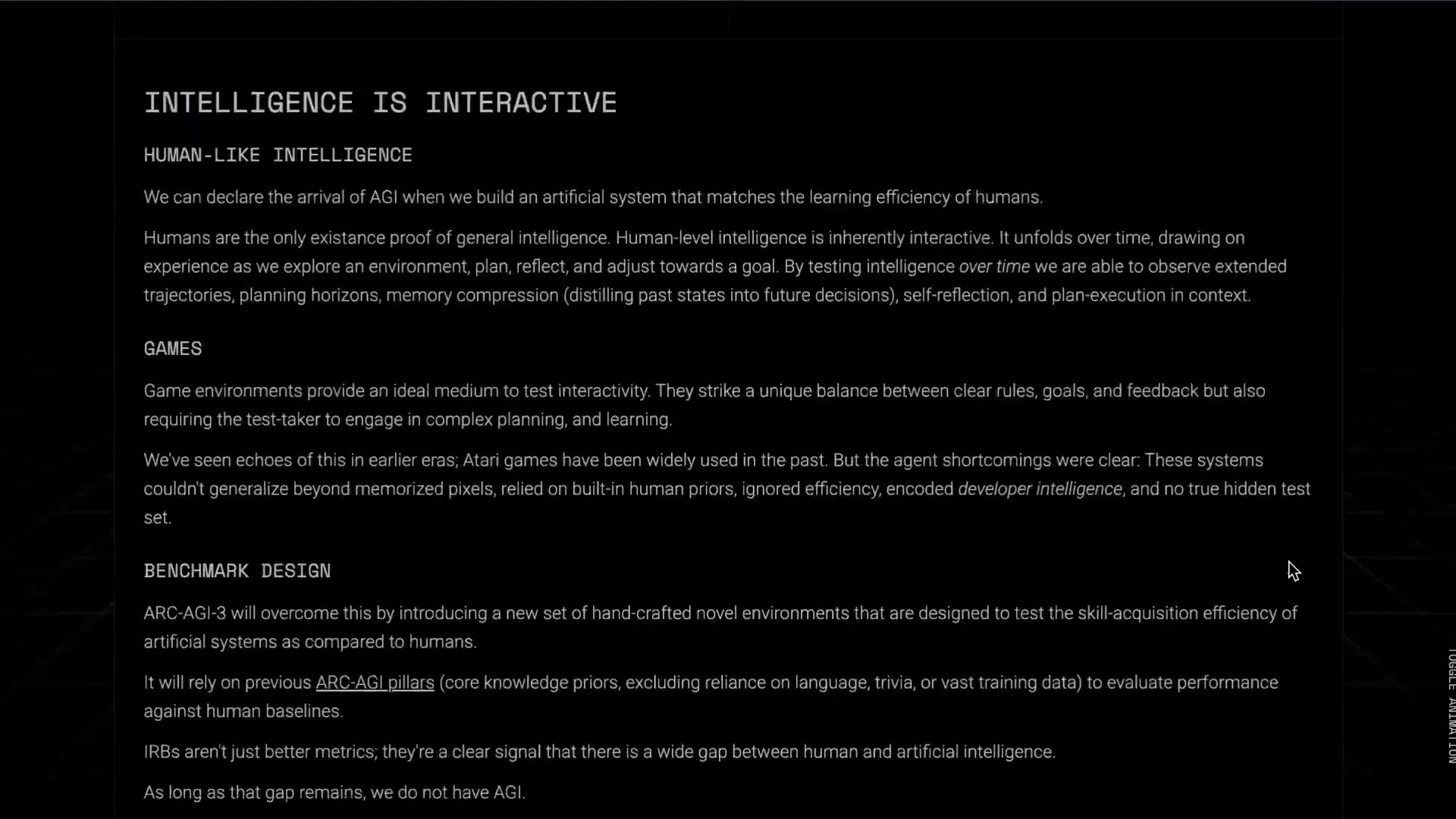 Screenshot referencing media narratives about AI progress