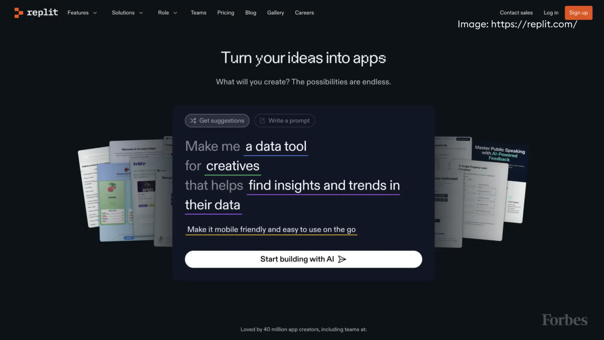 Lovable competing with Replit and Stackblitz in AI coding market