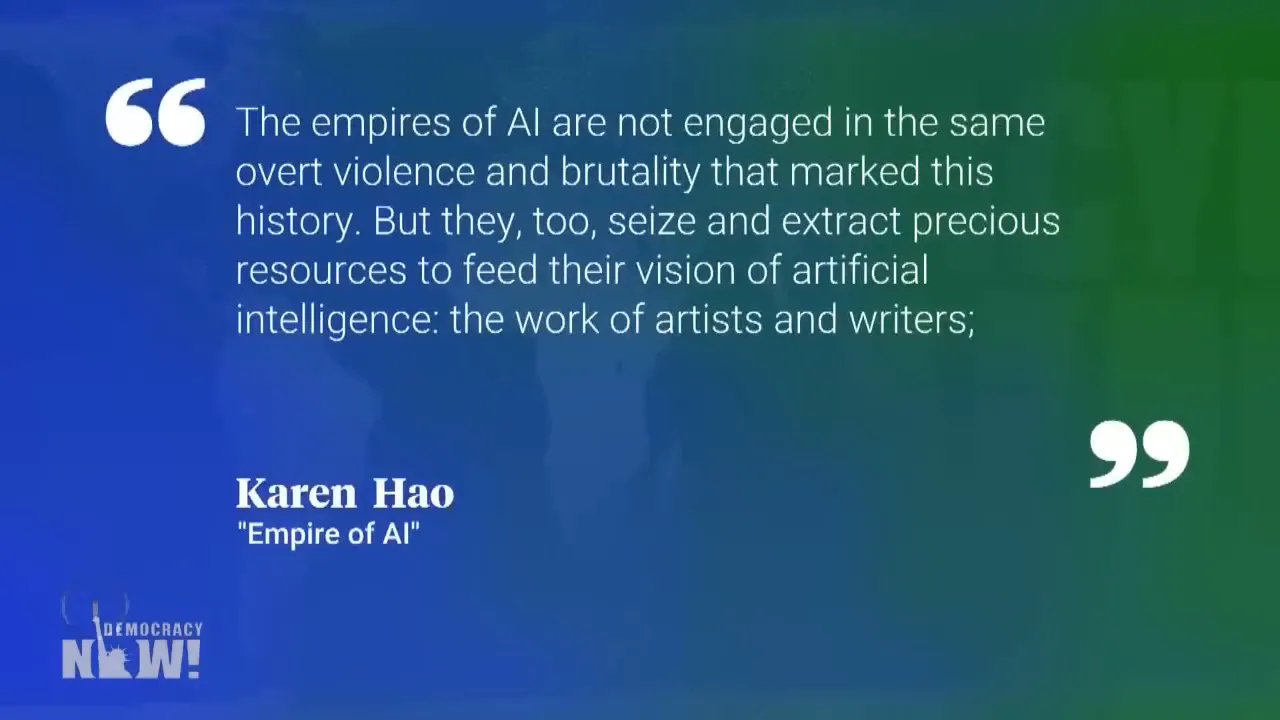 Karen Hao discussing AI and its impact